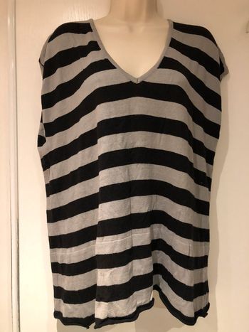 La redoute pull marin noir et gris