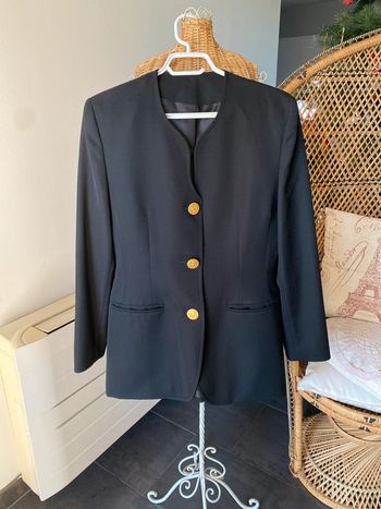 Blazer noir à boutons dorés Fedora taille 38 Made in France