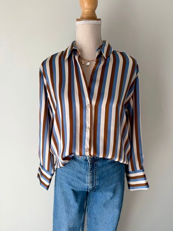 Blouse rayures T.36 zara 