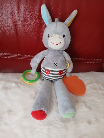 Lilliputiens: Doudou-Peluche Âne gris collection Minimi