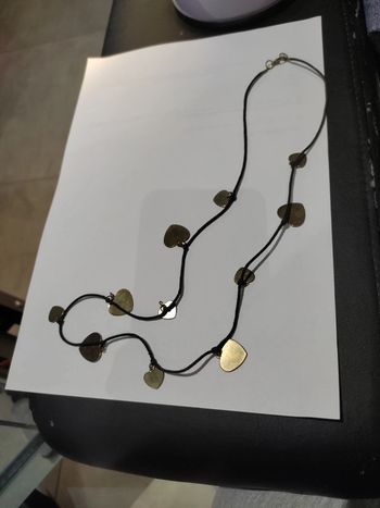 Sautoir noir et doré