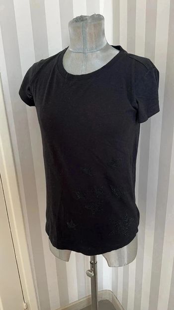 T-shirt Zadig et Voltaire T:M étoiles noir paillettes  neuf