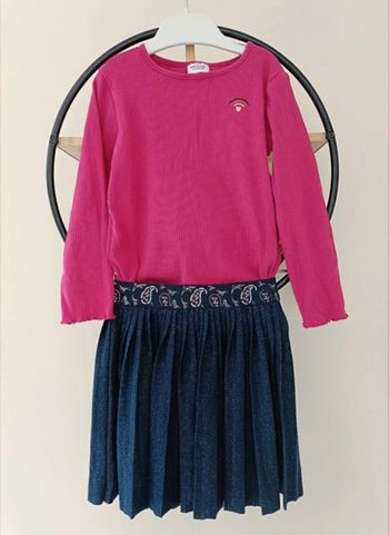 4 ans ensemble tape a l'oeil Teeshirt et jupe