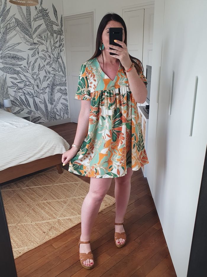 Combi-robe fluide tropicale Mexico Taille S/M - photo numéro 2