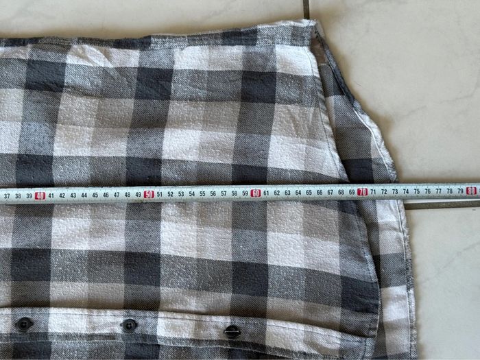 Chemise / Surchemise vintage Shout House en coton taille M couleur grise & blanche. - photo numéro 8