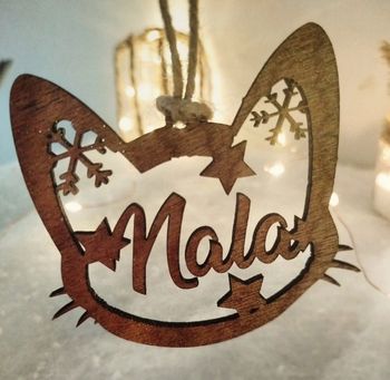 Boule de Noël personnalisée chat