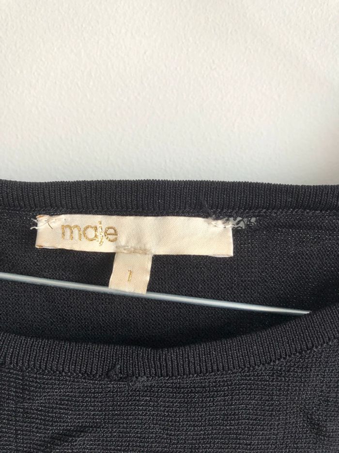 Haut manche longues noir maje - photo numéro 2