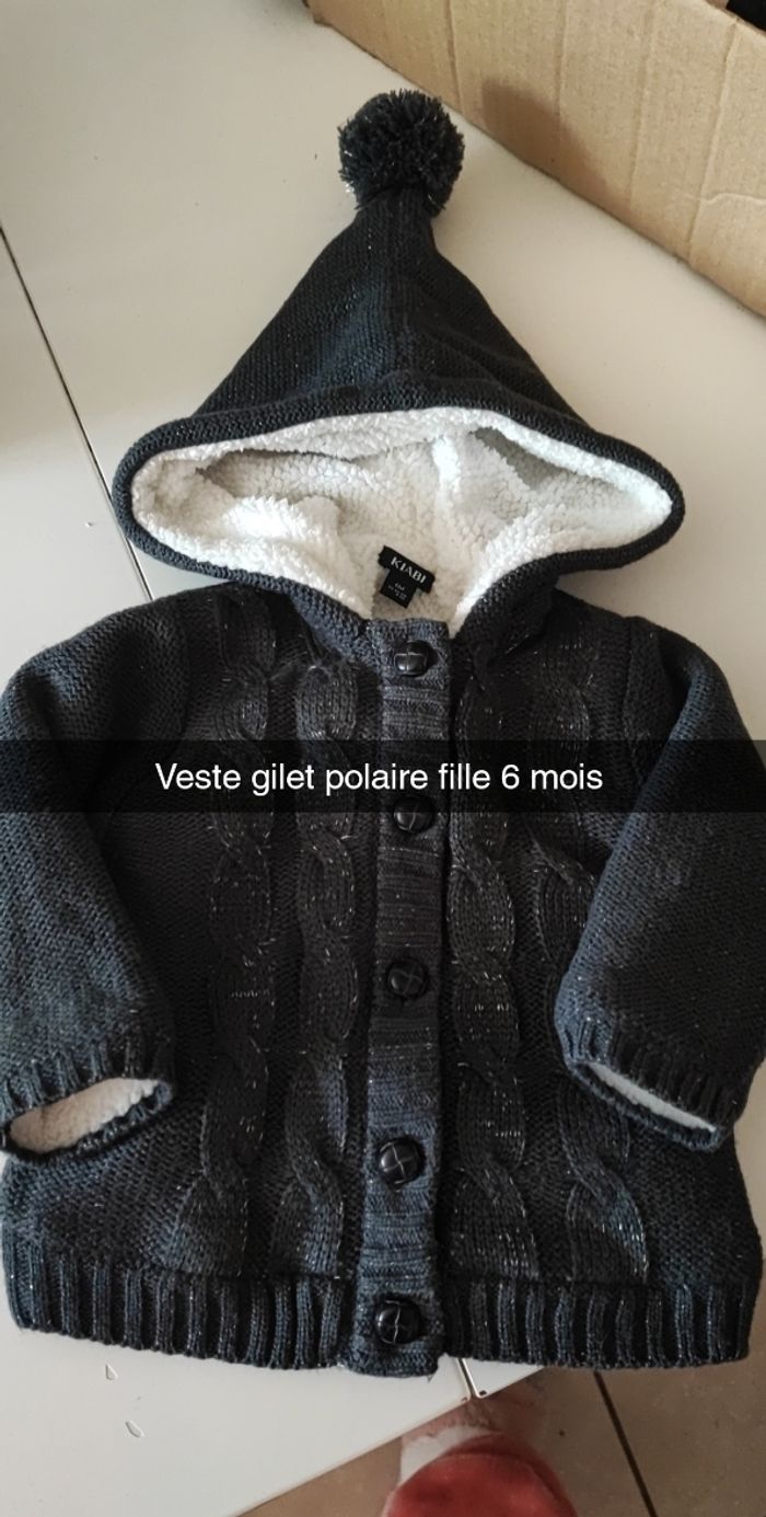 Veste gilet polaire fille 6 mois