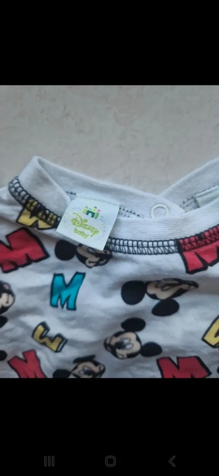 Ensemble trois pièces Disney pantalon t-shirt gilet 3 mois - photo numéro 8