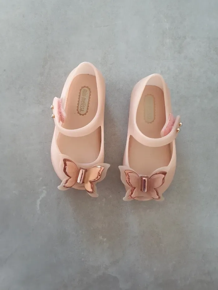 Chaussures Mini Melissa papillons rose 21 - photo numéro 2