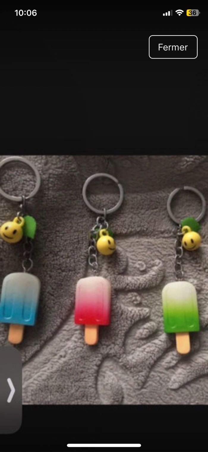 Porte clé glace neuf