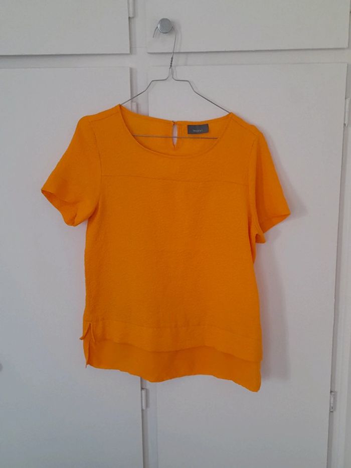Blouse jaune orangé manches courtes - Yessica C&A