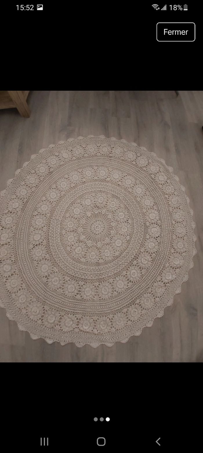 Nappe tricotée en coton - photo numéro 2