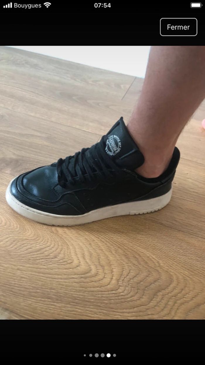 Baskets homme en cuir Adidas - photo numéro 2