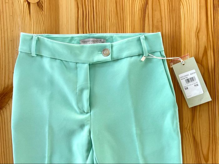 Rinascimento pantalon pantalone vert menthe clair taille XS 34