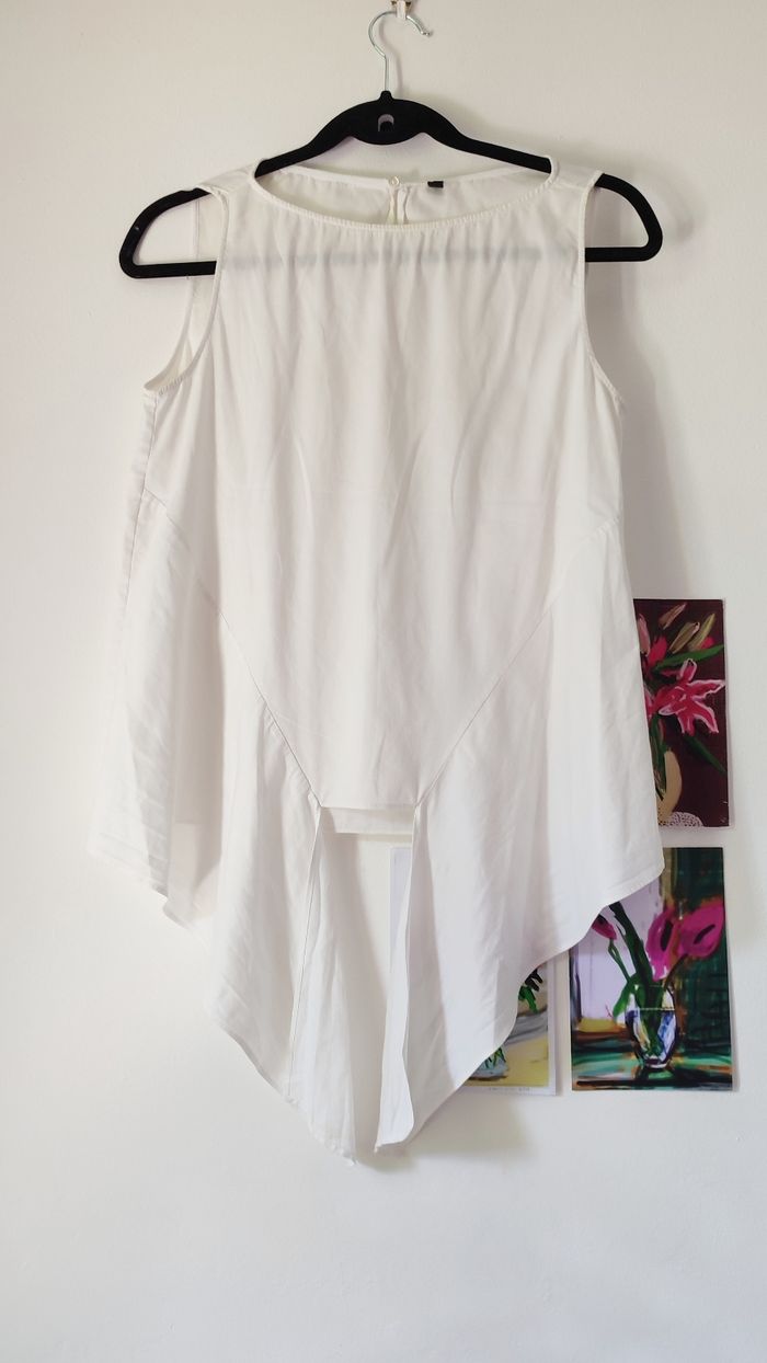 Top blanc symétrique T36