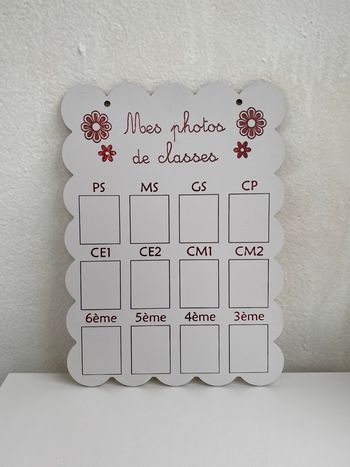 Cadre bois pour photos de classe enfant - photos école