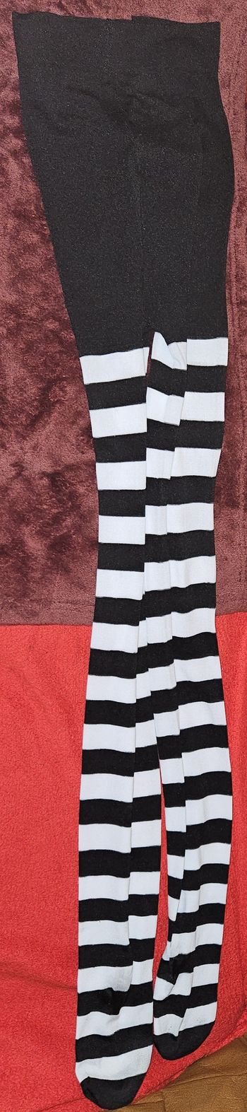 Collants noir et blanc pour femme