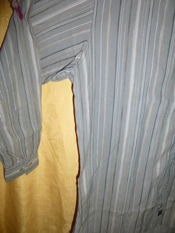 chemise manche longue gris rayé Marlboro classics XL neuve - photo numéro 5