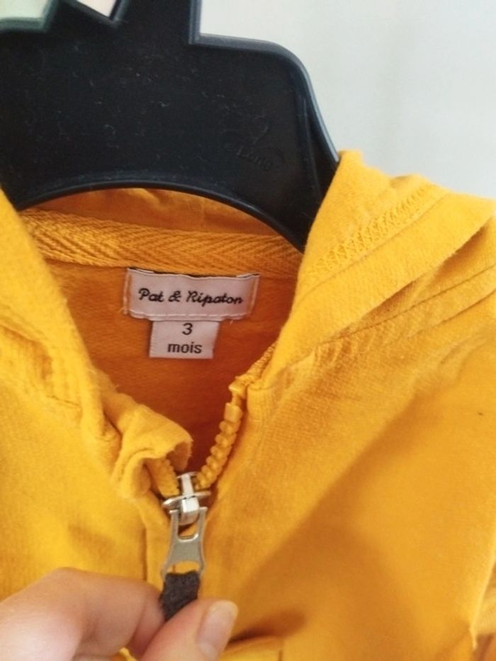 Lot de 2 cestes sweat à capuche bébé garçon taille 3 mois - photo numéro 3