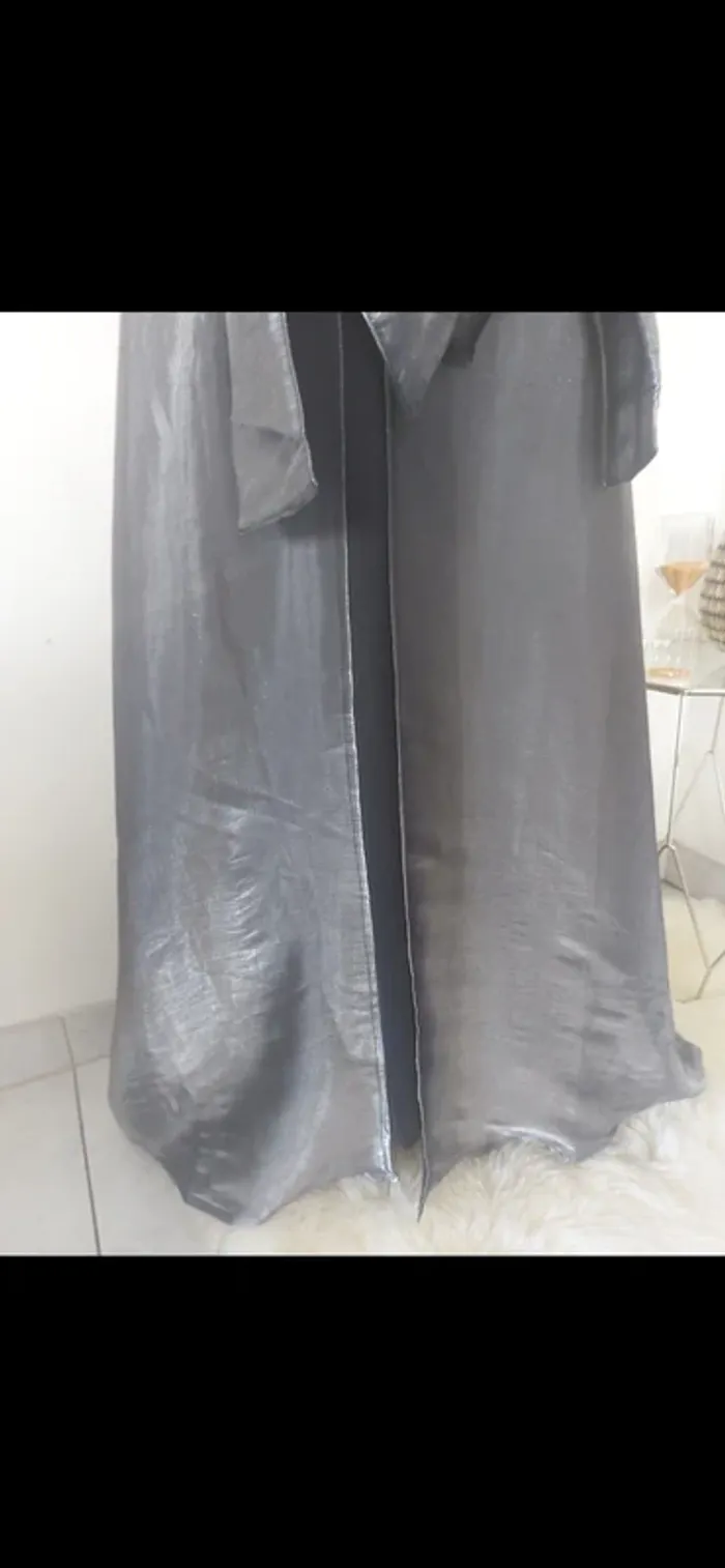 Robe kimono 👘 4 pièces argenté noir neuve - photo numéro 4