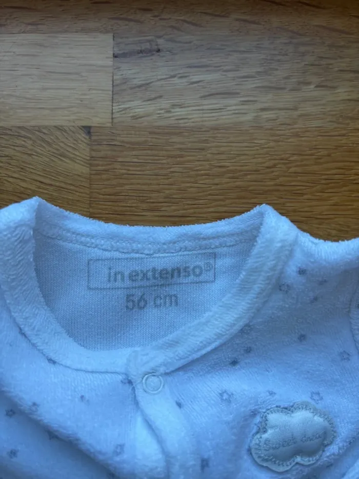 Pyjama velours in extenso 1 mois mixte - photo numéro 2