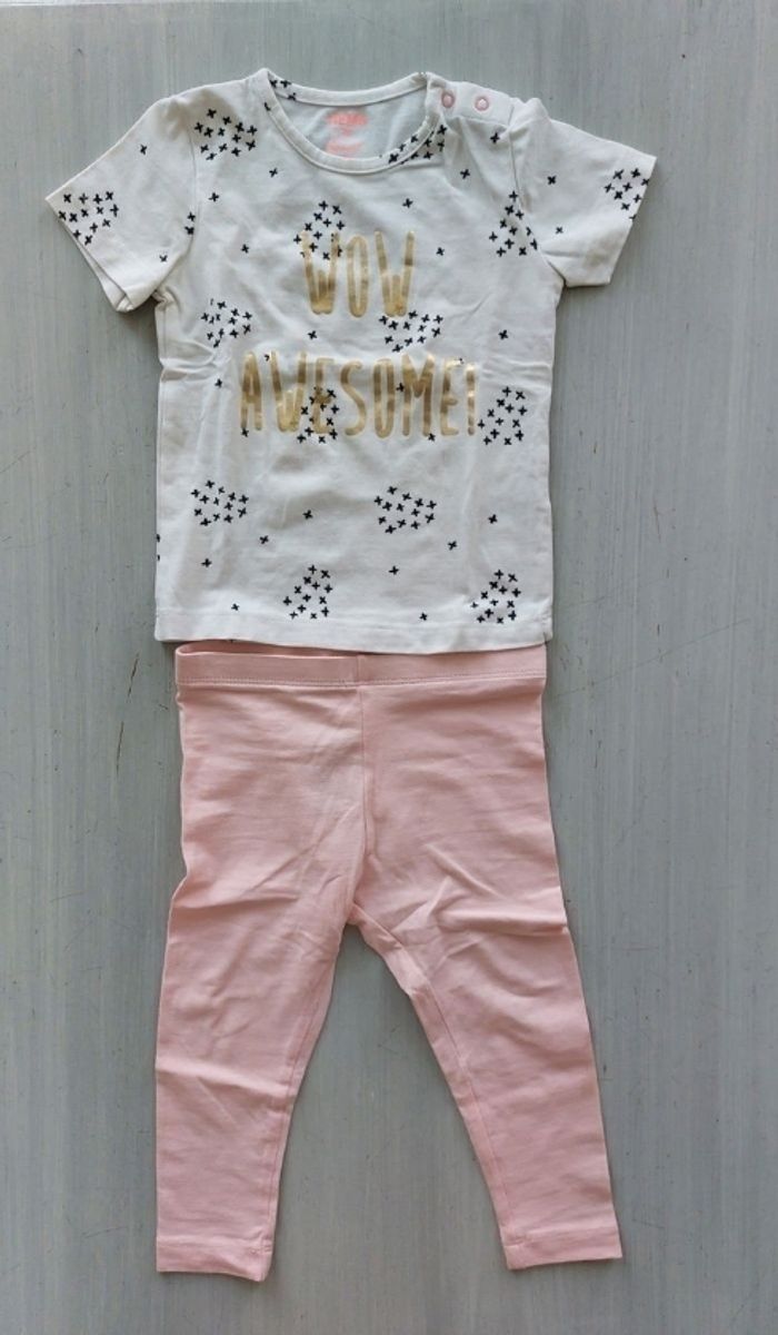 Ensemble t-shirt + legging 18M - photo numéro 2
