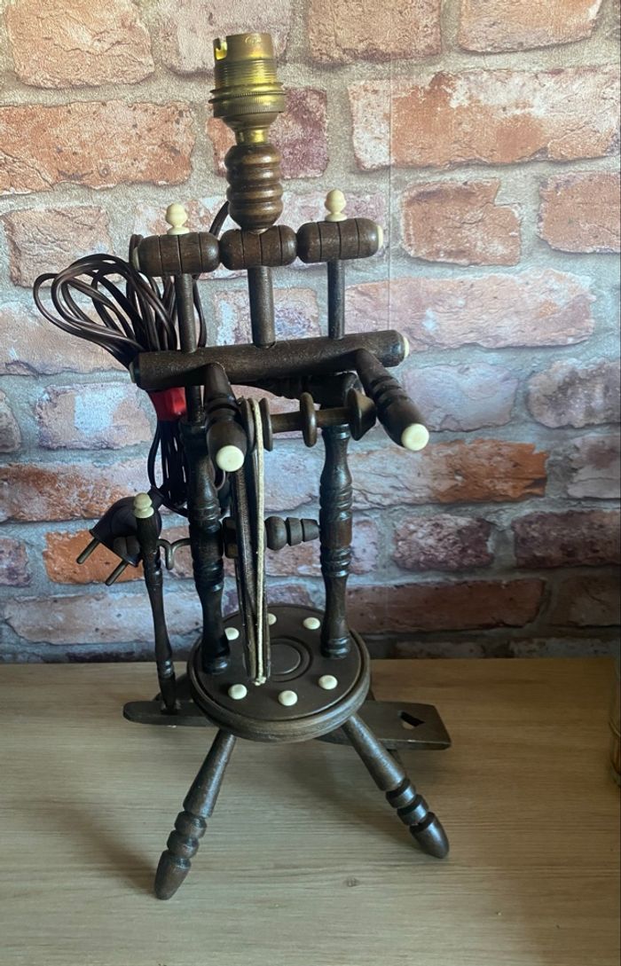 Lampe rouet vintage - photo numéro 4