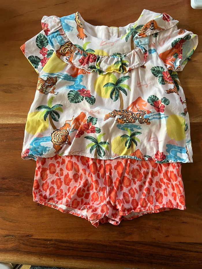 Combishort kenzo fille 18 mois