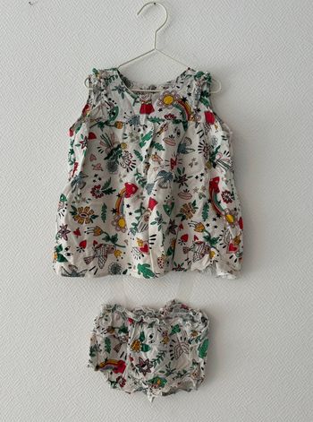 Tenue fille Sonia Rykiel robe et culotte assortie taille 12 mois