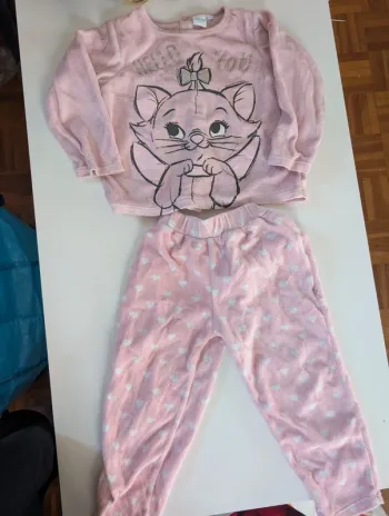 Pyjama velours Disney chaton Marie Aristochats fille 3 ans