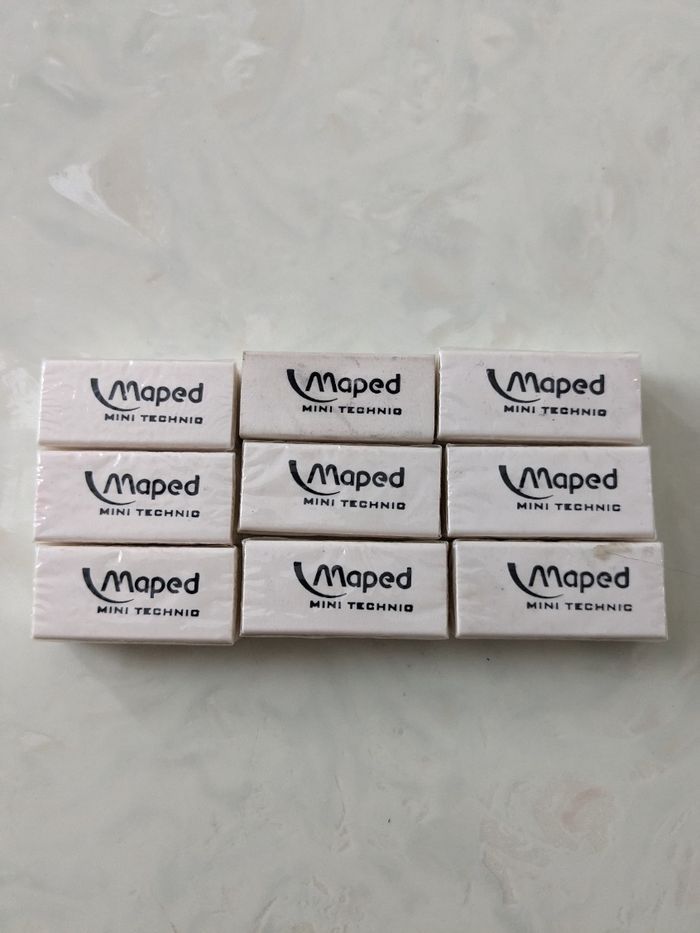 Lot de 9 gommes Maped. - photo numéro 2