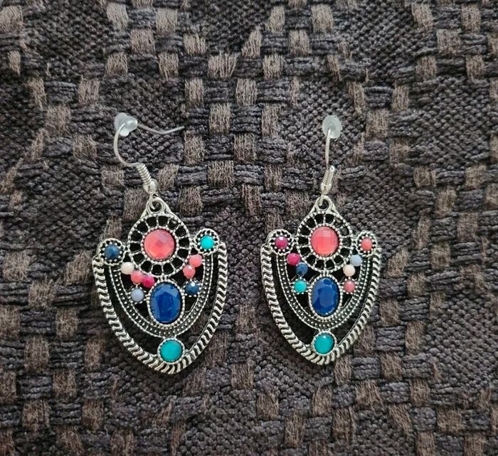 Boucles d'oreilles argentées