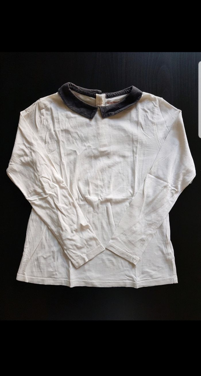 Tee-shirt col Claudine ML enfant fille 8 ans