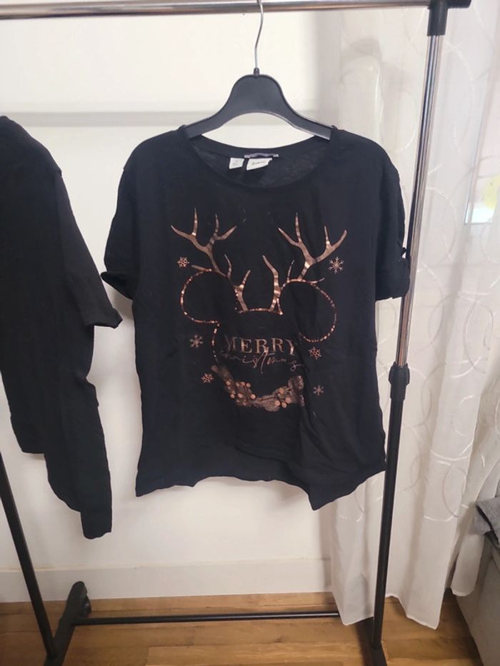 Lot tee-shirt noir disney - photo numéro 5