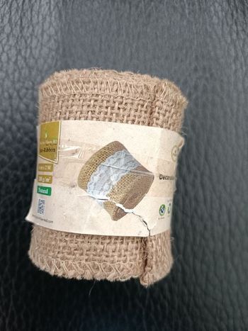 Ruban en jute et dentelle de 6cm X 2m