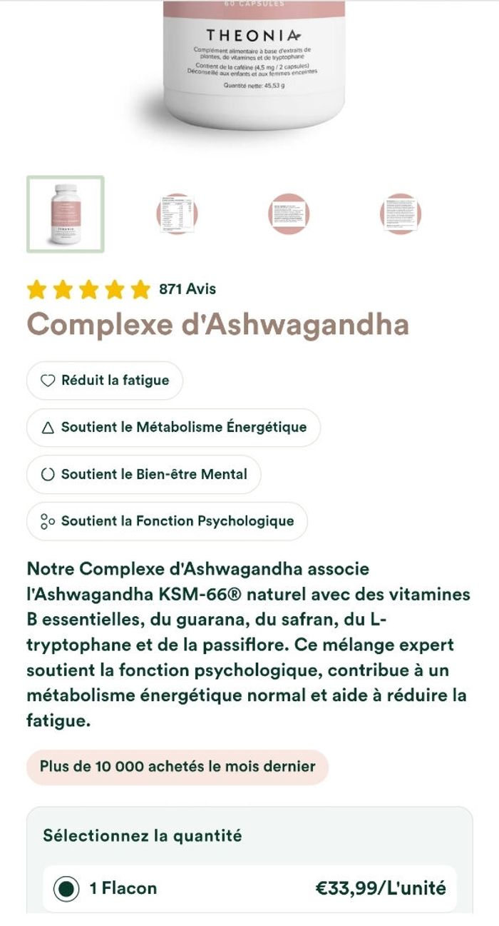 Complexe d'Ashwagandha - photo numéro 2