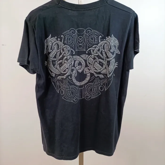 T-shirt Amon Amarth heavy metal noir oversize Fruit of the Loom L A1504 - photo numéro 5