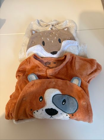Pyjama velours garçon 1 mois