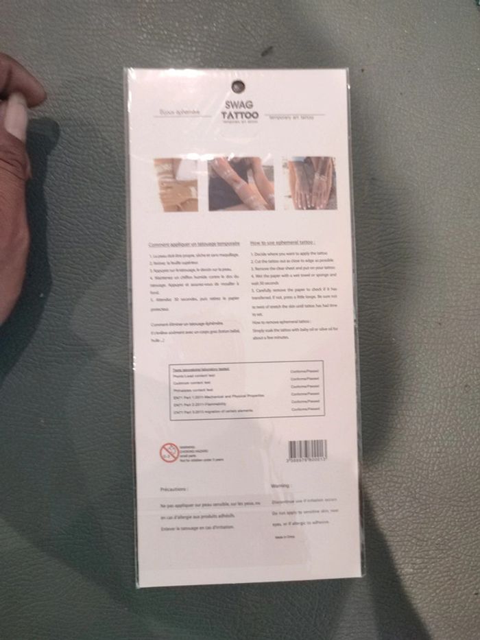 Plaquette de tatouage temporaire - photo numéro 7