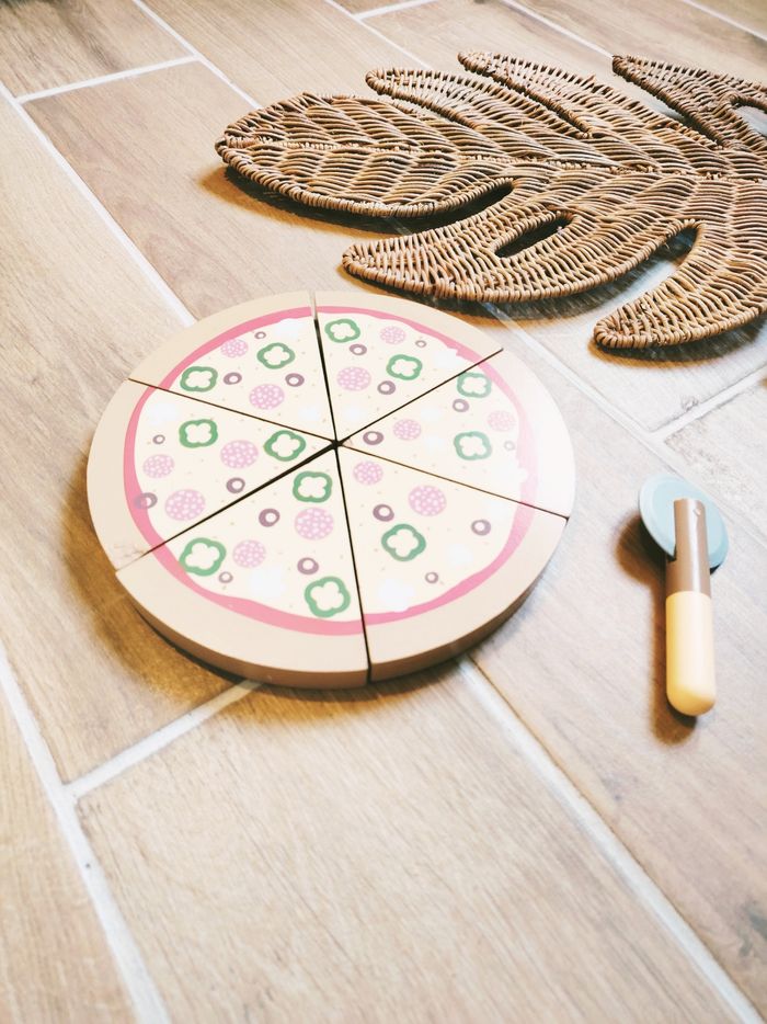 🍕Dinette parts de pizza à scratch en bois - photo numéro 2