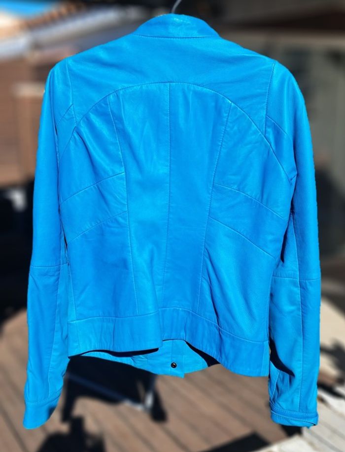 Blouson femme en cuir d'agneau - photo numéro 4