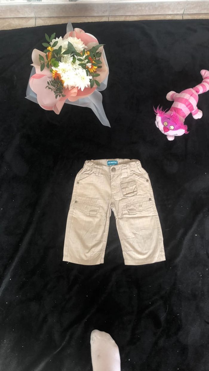 Pantalon 3 ans crème rayures