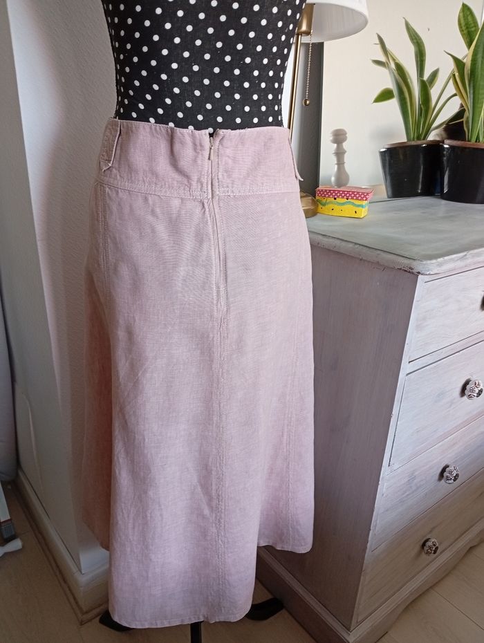 Jupe en lin vieux rose 48 - photo numéro 4