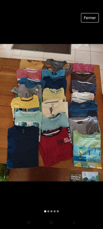 Lot de 21 t-shirts manches courtes garçon en 8 ans