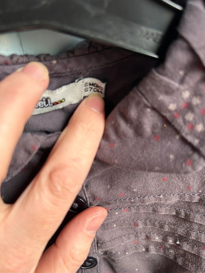 Haut manches longues, gris foncé , 6 mois - photo numéro 4