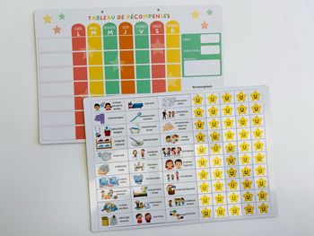 Tableau de récompense magnétique 30 tâches 50 étoiles 