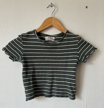 Tee-shirt court rayé