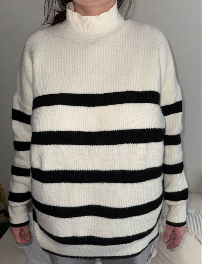 Pull col montant à rayures - photo numéro 3
