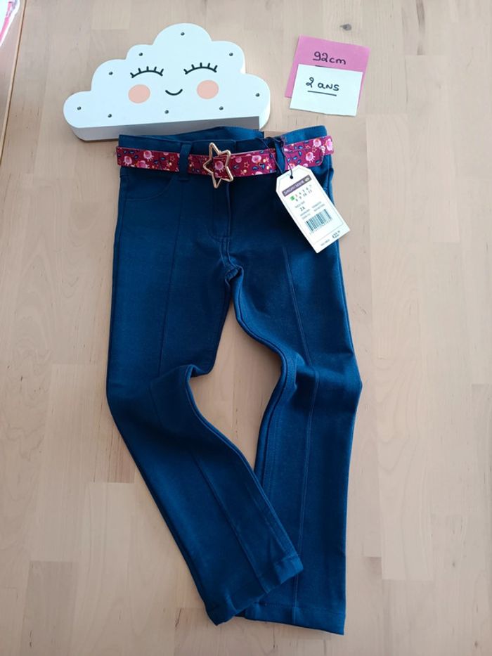 Jean jegging bleu 92cm sergent major neuf